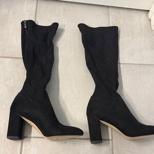 Franco Sarto Black Heeled Boots